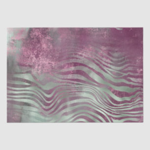Lila Burgundy Aqua Mint Zebra Seidenpapier