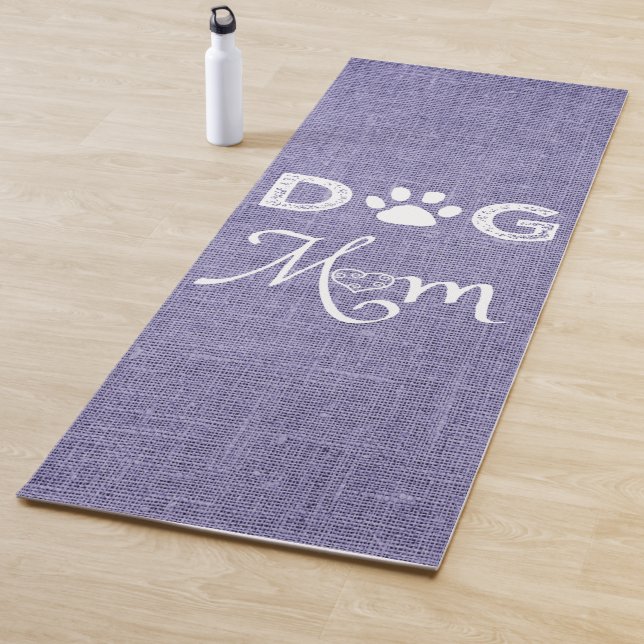 Lila Burlap Hund Mama Yoga Mat Yogamatte (Beispiel)