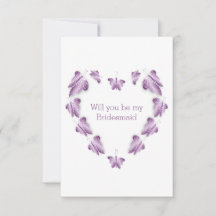 Lila Butterfisch Design Bridesmaid Anfrage