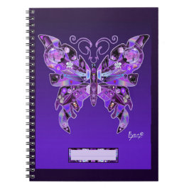 Lila Butterfly 31-Notebook Notizblock