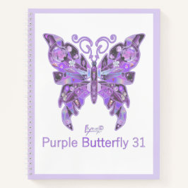 Lila Butterfly 31-Notebook Notizbuch