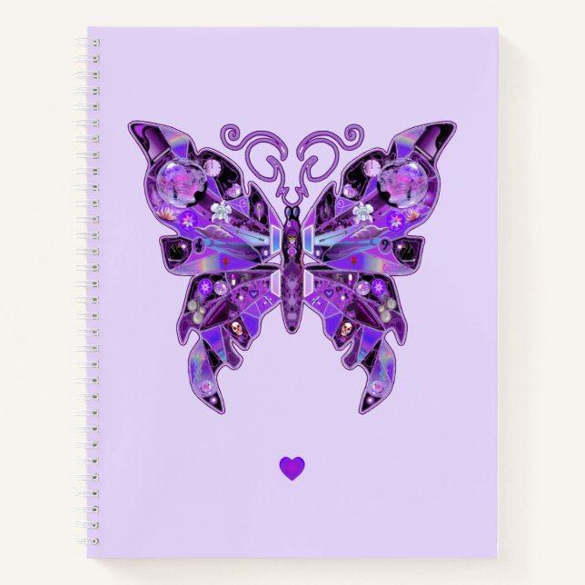 Lila Butterfly 31-Notebook Notizbuch (Vorderseite)