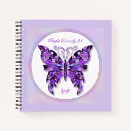 Lila Butterfly 31-Notebook Notizbuch
