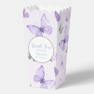 Lila Butterfly Baby Dusche Popcorn Geschenkschachtel