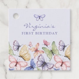 Lila Butterfly Geburtstag Geschenkanhänger