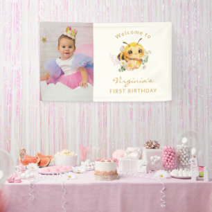 Lila Butterfly Geburtstagsbanner Banner