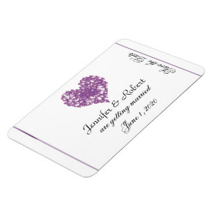 Lila Butterfly-Heart-Hochzeit Sichern Sie das Datu Magnet