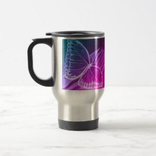 Lila Butterfly-Kaffee Reisebecher