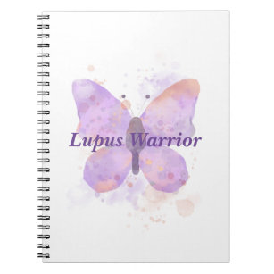 Lila Butterfly Lupus Warrior Notizblock