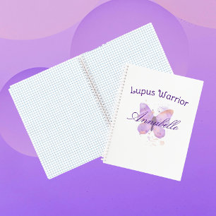 Lila Butterfly Lupus Warrior Notizbuch