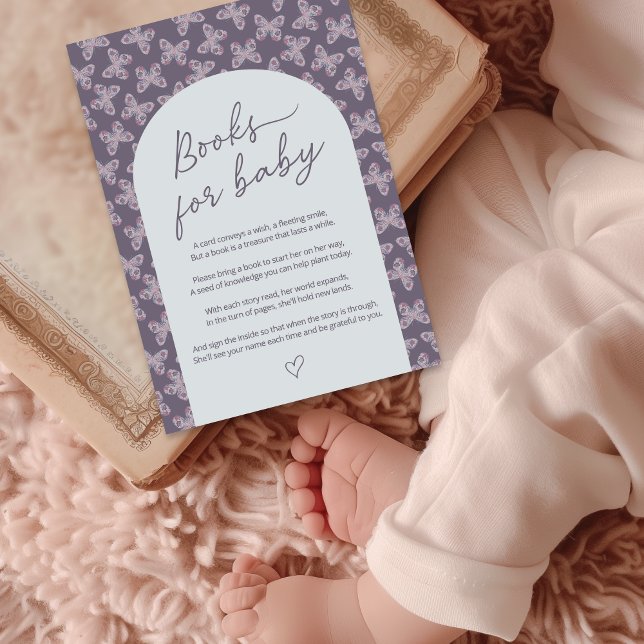 Lila Butterfly-Musterbücher für Baby Begleitkarte (Von Creator hochgeladen)
