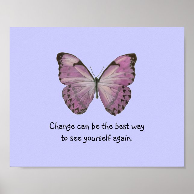 Lila Butterfly-Poster Poster (Vorne)
