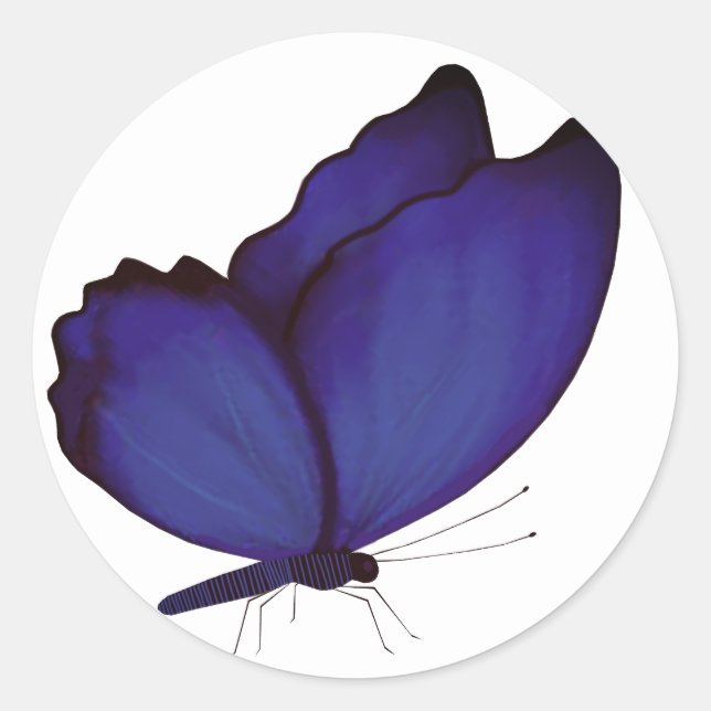 Lila Butterfly-Umschlag Aufkleber (Vorderseite)
