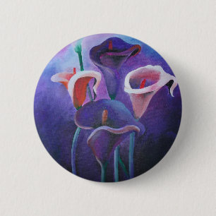 Lila Callas Lilac und Lila Kunst Button