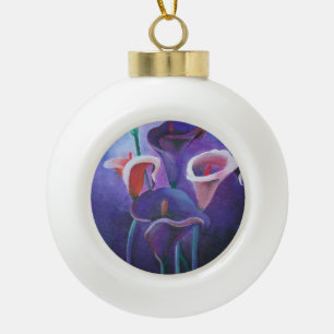 Lila Callas Lilac und Lila Kunst Keramik Kugel-Ornament