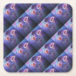 Lila Callas Lilac und Lila Kunst Rechteckiger Pappuntersetzer