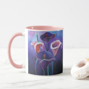 Lila Callas Lilac und Lila Kunst Tasse