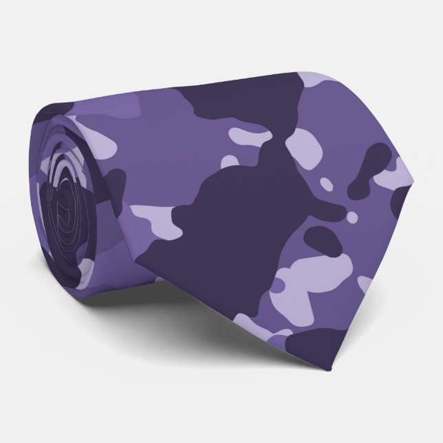 Lila Camouflage-Camouflage Krawatte (Gerollt)
