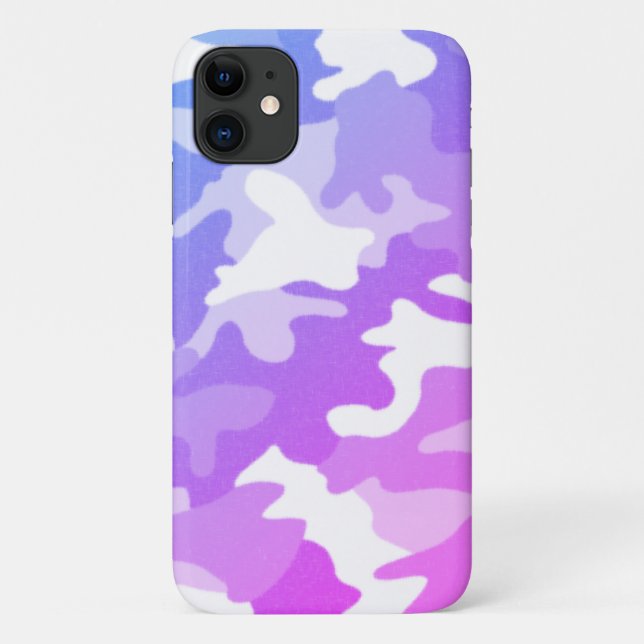 Lila Camouflage Case-Mate iPhone Hülle (Rückseite)