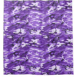 Lila Camouflage Duschvorhang