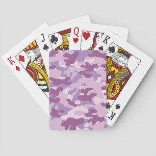 Lila Camouflage-Entwurf Spielkarten