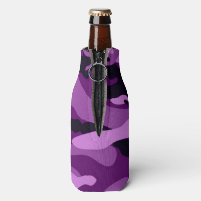 LILA CAMOUFLAGE Flasche Cooler BEALEADER Flaschenkühler (Flasche Rückseite)