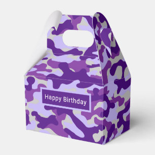 Lila Camouflage Geschenkschachtel