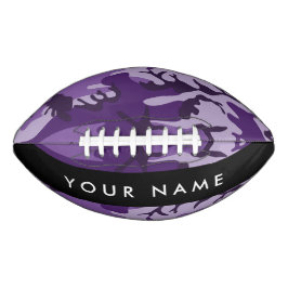 Lila Camouflage Ihr Name personalisieren Football