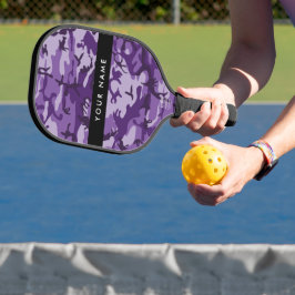 Lila Camouflage Ihr Name personalisieren Pickleball Schläger