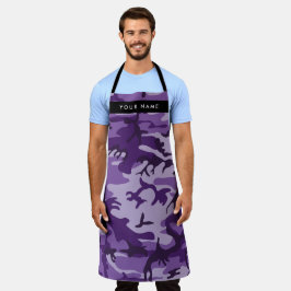 Lila Camouflage Ihr Name personalisieren Schürze