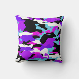 Lila  Camouflage Kissen