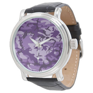 Lila Camouflage, Militär, Armee Armbanduhr