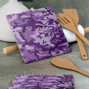 Lila Camouflage, Militär, Armee Fliese
