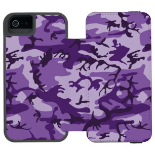 Lila Camouflage, Militär, Armee Incipio Watson™ iPhone 5 Geldbörsen Hülle