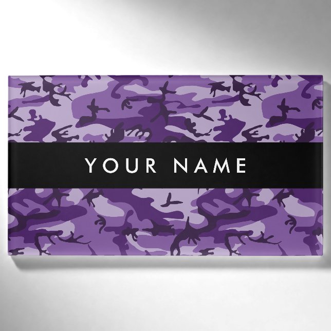 Lila Camouflage, Militär, Armee Namenschild (Vorderseite)