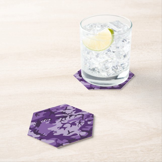 Lila Camouflage, Militär, Armee Untersetzer (Vor Ort)