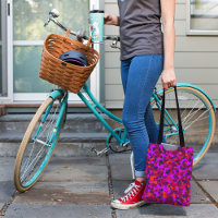 lila CAMOUFLAGE PATTER TOTE BAG