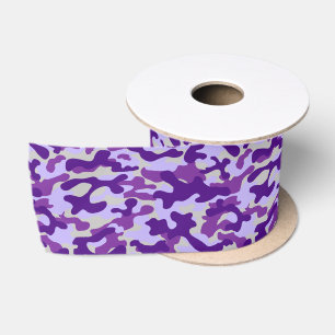 Lila Camouflage Satinband