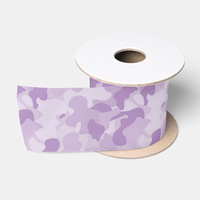 Lila Camouflage Satinband (Spule)
