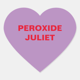 Lila Candy Heart Herz-Aufkleber