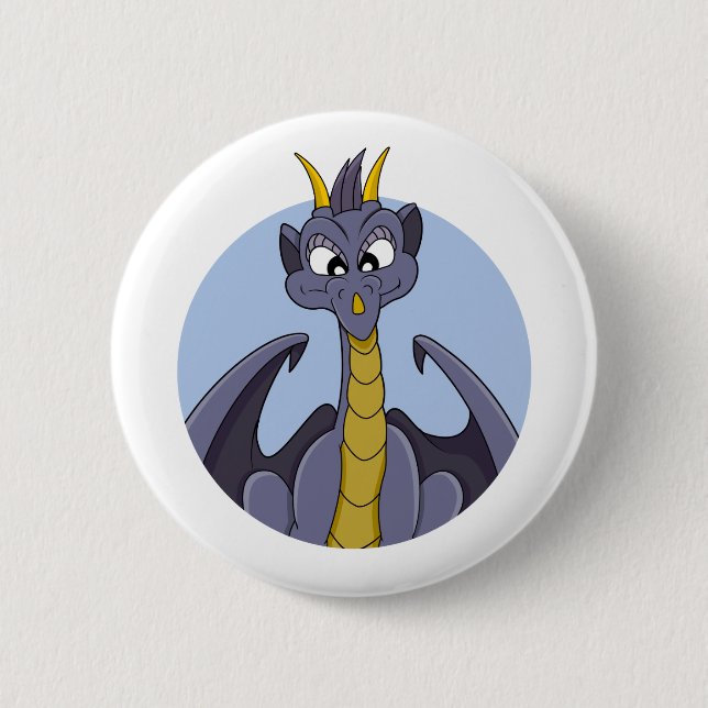 Lila Cartoon Button (Vorderseite)