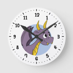 Lila Cartoon rund um die Uhr