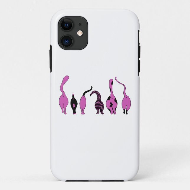 Lila Cat-Hintern Case-Mate iPhone Hülle (Rückseite)