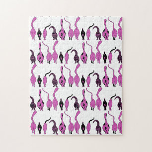 Lila Cat Hintern Muster