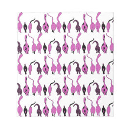 Lila Cat Hintern Muster Notizblock