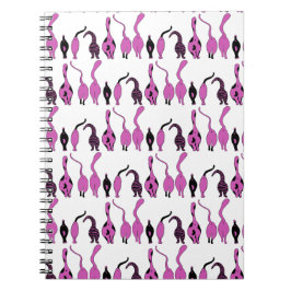 Lila Cat Hintern Muster Notizblock