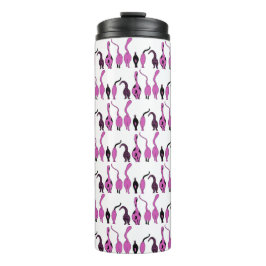 Lila Cat Hintern Muster Thermosbecher