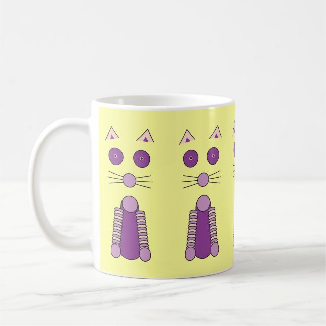 LILA CAT KAFFEETASSE (Links)