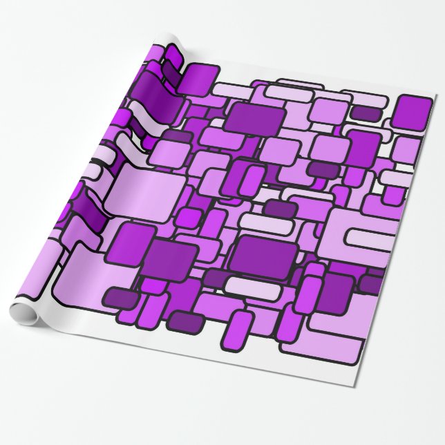 Lila Chaos Geschenkpapier (Ungerollt)