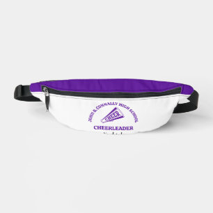 Lila Cheerleader Personalisierter High School Bauchtasche